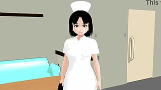Mia the Perverted Nurse Plays Doctor with Anime Girl in Hentai Fun