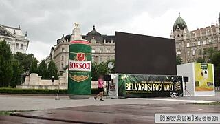 Dude tapes first anal fuck with euro babe