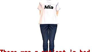 Mia the Perverted Nurse Plays Doctor with Anime Girl in Hentai Fun