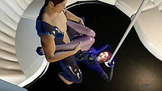 Beauty officer takes a hard pounding in wild 3D animation scene part 02.