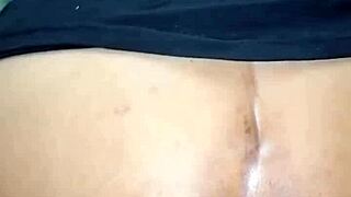 This girl with a big natural ass and tits is showing off her curves in a casual way