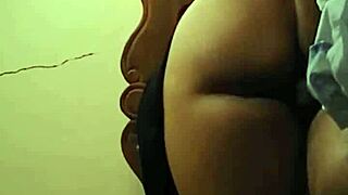 This girl with a big natural ass and tits is showing off her curves in a casual way