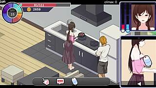 Hentai wife sucks dick in front of husband.