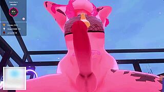 Bunny VTuber dominates you with a massive futa cock.