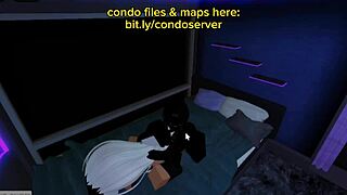 we fucked in the bed condo, deepthroating and blowing his cock