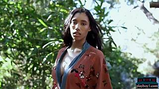 Ebony Milf Brooklyn Caresses Her Big Natural Tits In Solo Softcore For Playboy