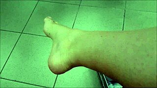 beautiful redhead tries sandals, flashes sexy feet