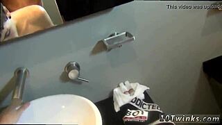 Do you want to see teen 18+ boys having bareback sex in the bathroom?