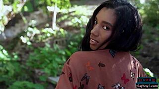 Ebony Milf Brooklyn Caresses Her Big Natural Tits In Solo Softcore For Playboy