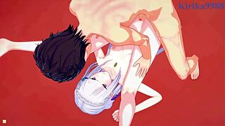 Эмилия, Рем и Субару Нацуки в дикой хентай-акции