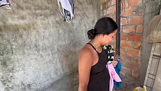 Just sent the neighbor to wash clothes, ended up getting a wild blowjob.