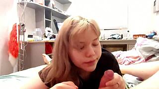 teen babe teases with her incredible skills on a throbbing shaft