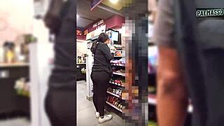 Stranger convinces teen for creampie in store 😏