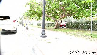 sexy gay guy gives a wild lusty blowjob