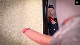 Horny Hentai Stewardess Vibes in Cute Roommate Gameplay