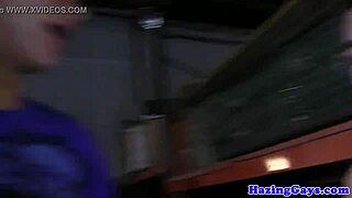 Amateur twinks get initiated in dorm after wild assfucking. They loved every second of college life!