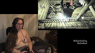 Naked Brunette BBW Shows Off Her Big Ass And Tits While Playing!