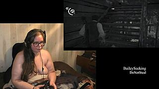 Naked Brunette BBW Shows Off Her Big Ass And Tits While Playing!