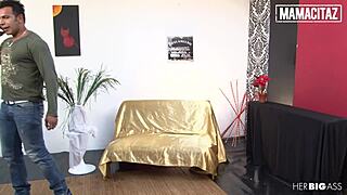 Charlee Santa Juana, small-titted Latina, bent over by horny stud. Mamacitaz captures every oiled close-up thrust.