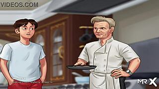 Denna milf rockar 69 på jobbet i SummerTimeSaga