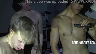 Gay Classroom Orgy with Jordan Lake, Jesse Stone, Zacc Andrews, Jay Wu in Wild Action