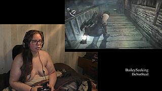 Naked Brunette BBW Shows Off Her Big Ass And Tits While Playing!