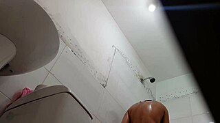 spying on her showering after school is so sneaky 😏