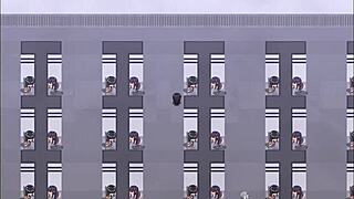 Women filled with cum in living fleshlight strike squad!