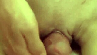 watch teen babe moan rubbing cocks to semen volcano