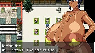 Tanned Natsuki in Hentai Game Ep 41 Gets Bred by All Men