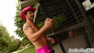 Ass Traffic Chick Gets Her Ass Trained by 2 Well Hung Guys