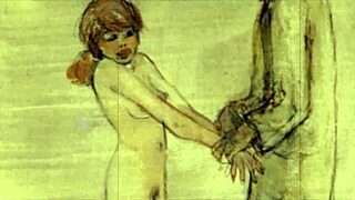 Vintage Erotic Drawings with Retro Cartoon Style