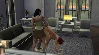 in the sims 4, getting introduced to a wild family orgy scene
