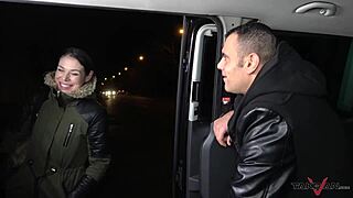 night fuck with lost babe in car. horny stranger makes her scream!