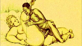 Vintage Erotic Drawings with Retro Cartoon Style