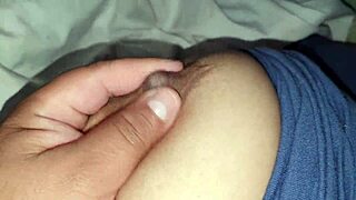 Squeezing Big Nipples Gently