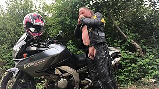 Nymphofist Gay Biker Takes Extreme Anal Fisting Hard!