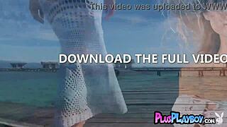 Stunning Blonde MILF Olivia Preston Strips Naked Showing Perfect Body