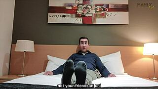 stuck in a hotel room with my hot stepdad, i really want him to fuck me