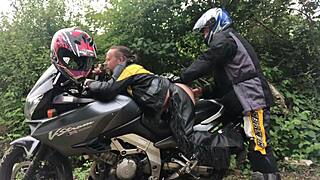 Nymphofist Gay Biker Takes Extreme Anal Fisting Hard!