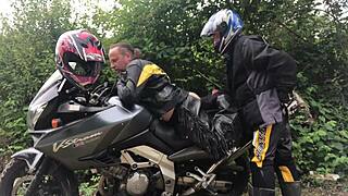 Nymphofist Gay Biker Takes Extreme Anal Fisting Hard!