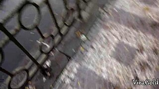 Young 18+ Ukrainian Girl Elle Rose Gives Vira Gold an Outdoor Blowjob