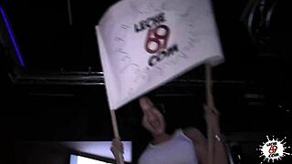 she sucks big cocks in public.