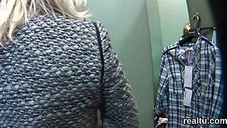 Gorgeous czech cutie gets seduced in supermarket and sucked in pov