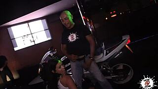 she sucks big cocks in public.