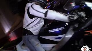 she sucks big cocks in public.