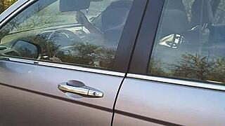 cream tube adventure with pee in wild nature