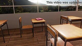 3d hentai school detention with wild anal and oral action