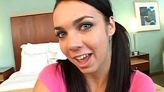 teen tiffany tyler jerks cock and gets throat fucked hard