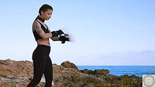 Tied Boxer Spanked and Rimming Dom by Balearic Sea